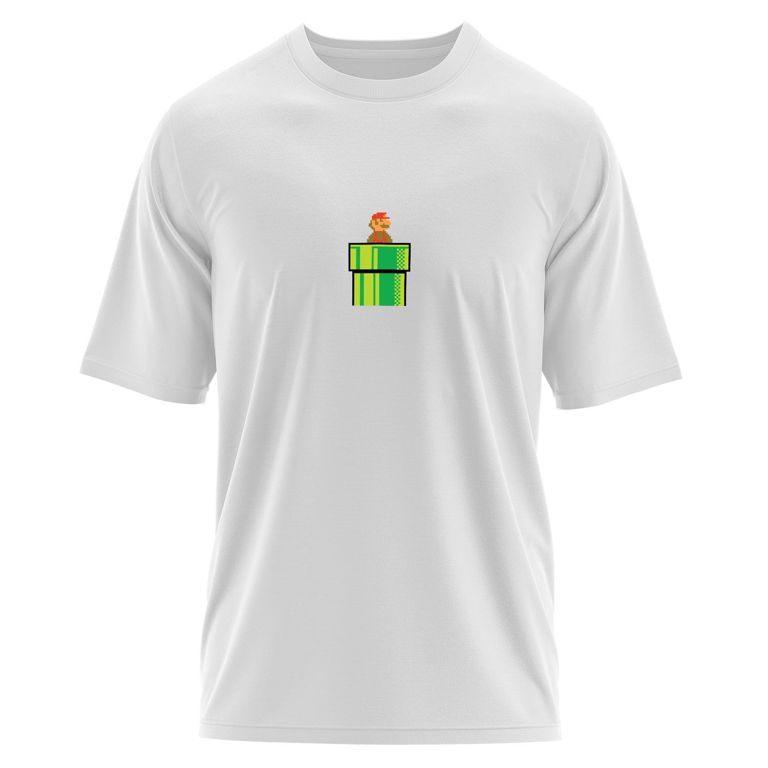Super Mario Oversize Tişört L - Beyaz