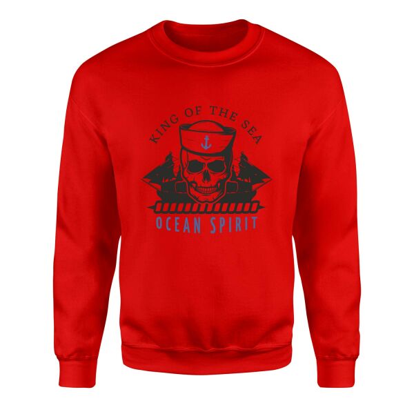 King of the Sea Denizci Sweatshirt L - Kırmızı