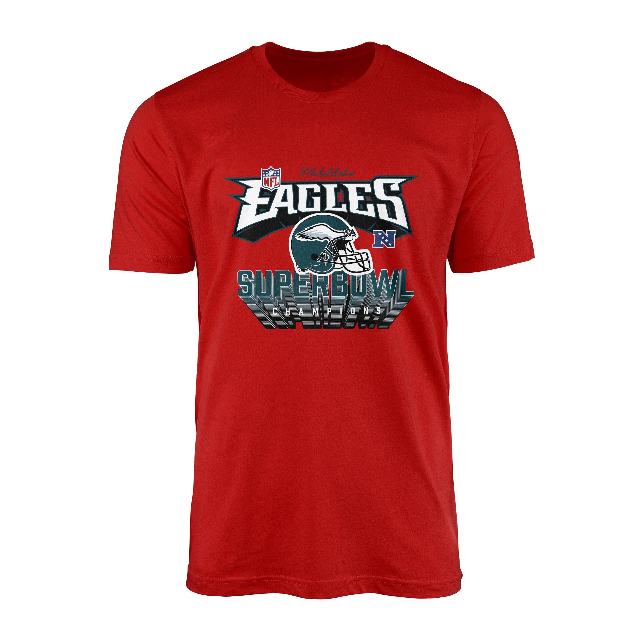 Philadelphia Eagles SB Champions Tişört L - Kırmızı