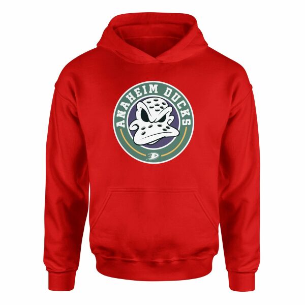 Anaheim Ducks Vintage Hoodie L - Kırmızı