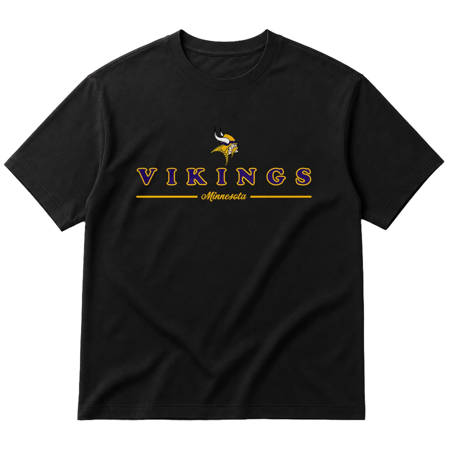 Minnesota Vikings L Oversize Tişört XL - Siyah