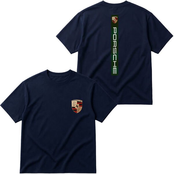 Porsche V Graphic Irish Green Oversize Tişört L - İndigo Mavisi