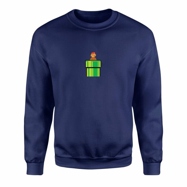 Super Mario Sweatshirt M - İndigo Mavisi