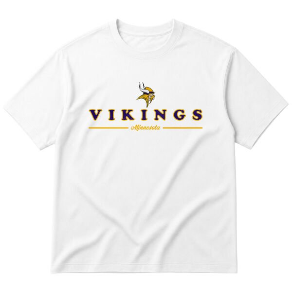 Minnesota Vikings L Oversize Tişört S - Beyaz