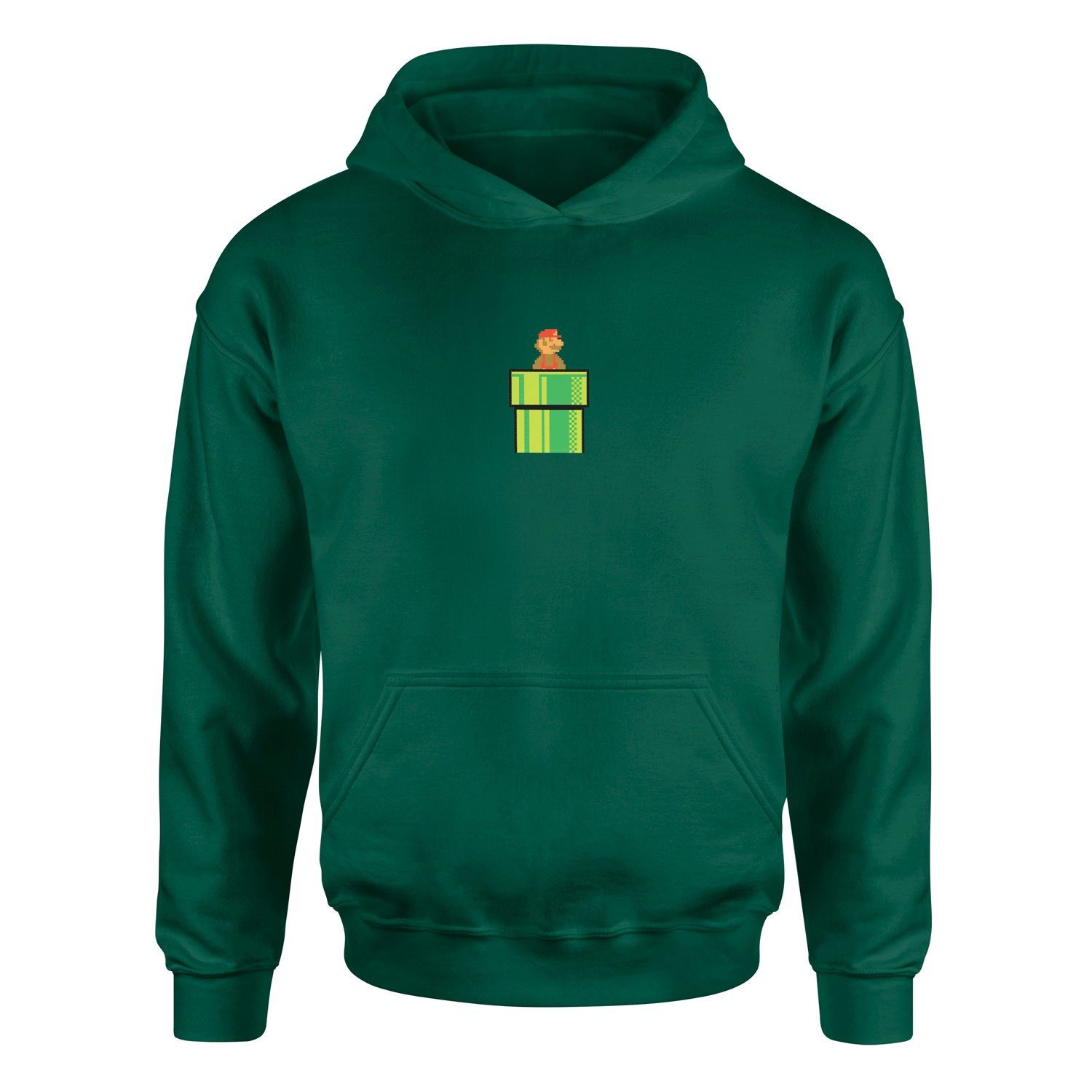 Super Mario Hoodie XL - Nefti Yeşili