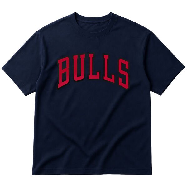 BULLS Oversize Tişört M - İndigo Mavisi