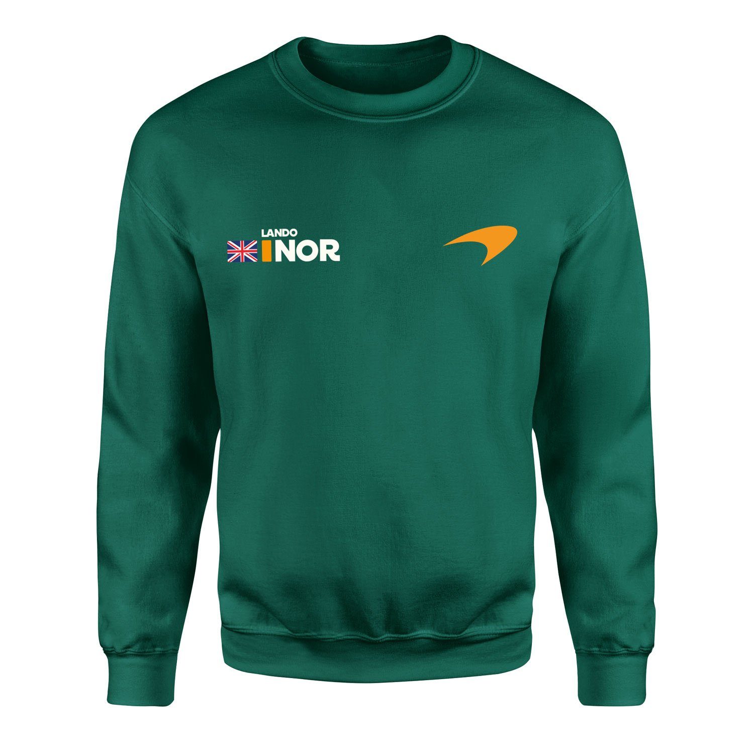 Lando Norris Name Tag McLaren Racing Sweatshirt XL - Nefti Yeşili