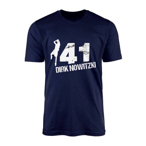 Dirk Nowitzki 41 Tişört L - İndigo Mavisi
