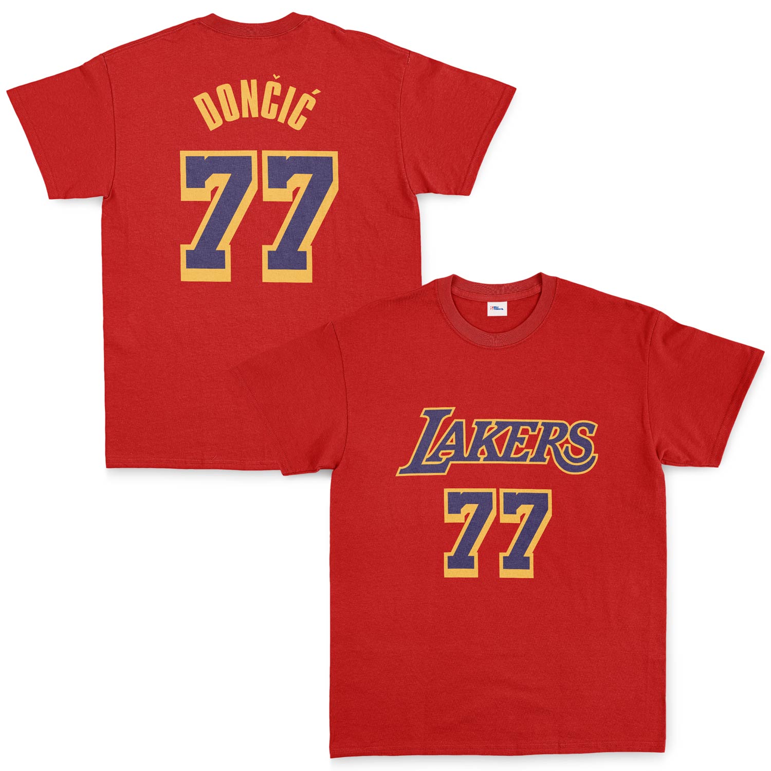 Luka Doncic 77 Lakers Tişört L - Kırmızı