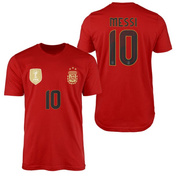Lionel Messi | Arjantin Copa America 2024 Forma Tişört S - Kırmızı