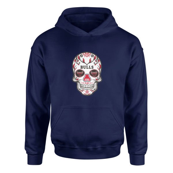 Bulls Skull Hoodie S - İndigo Mavisi