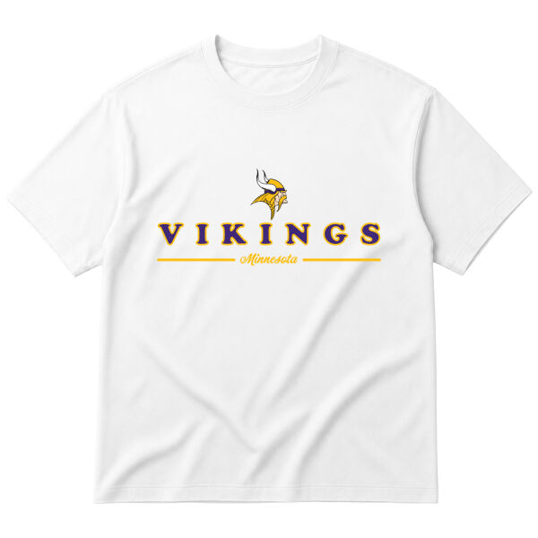 Minnesota Vikings L Oversize Tişört L - Beyaz