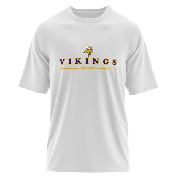 Minnesota Vikings L Oversize Tişört L - Beyaz