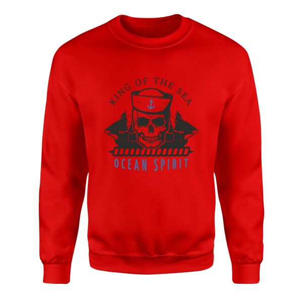 King of the Sea Denizci Sweatshirt XL - Kırmızı