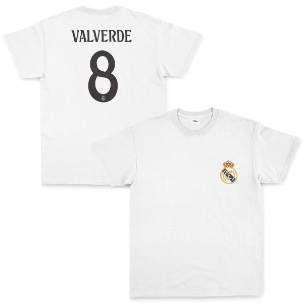 Federico Valverde Real Madrid Forma Tişört S - Beyaz