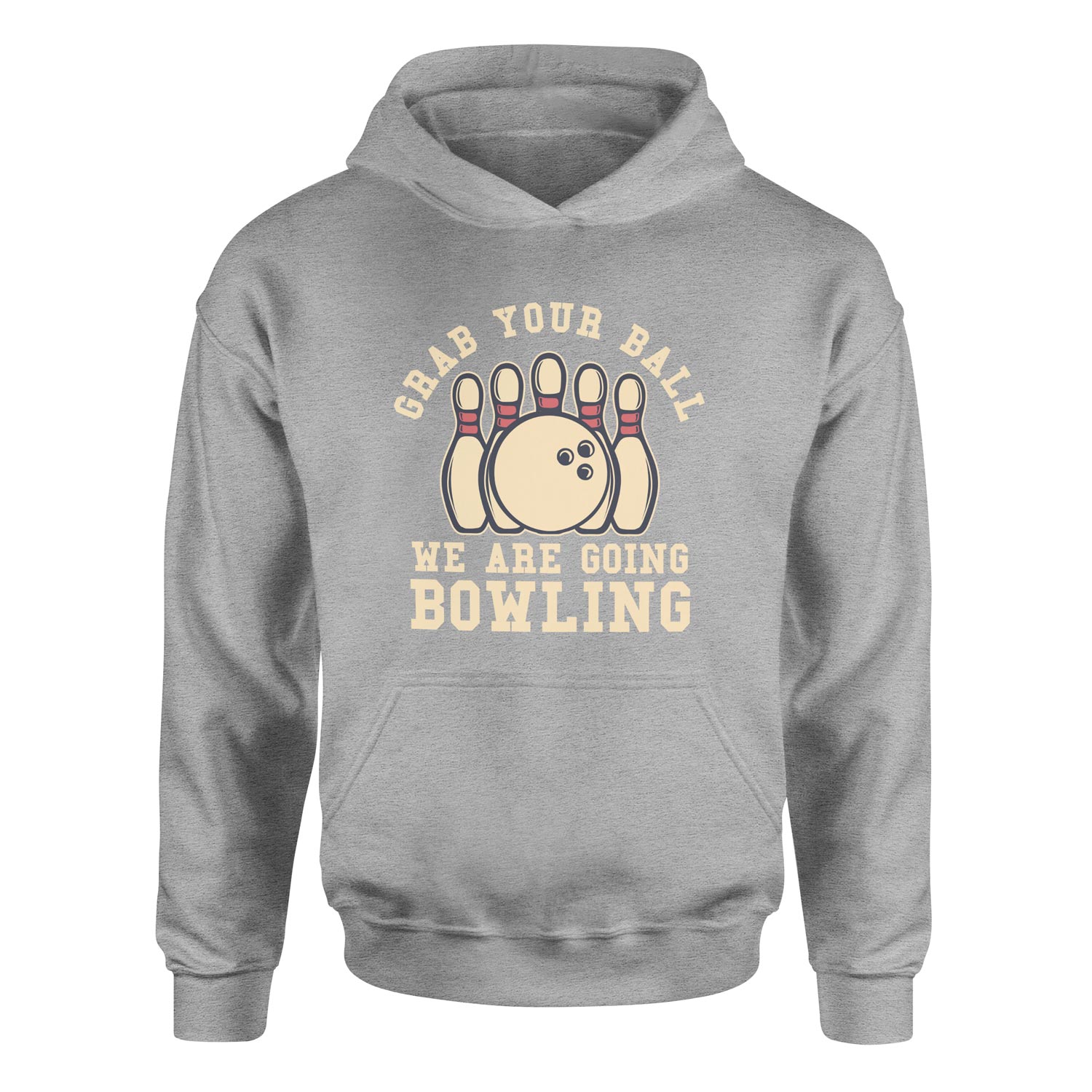 We Are Going Bowling Hoodie M - Gri
