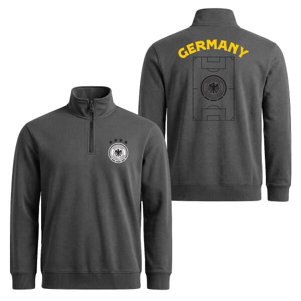 Almanya Dünya Kupası 2026 Yarım Fermuarlı Sweatshirt XL - Füme