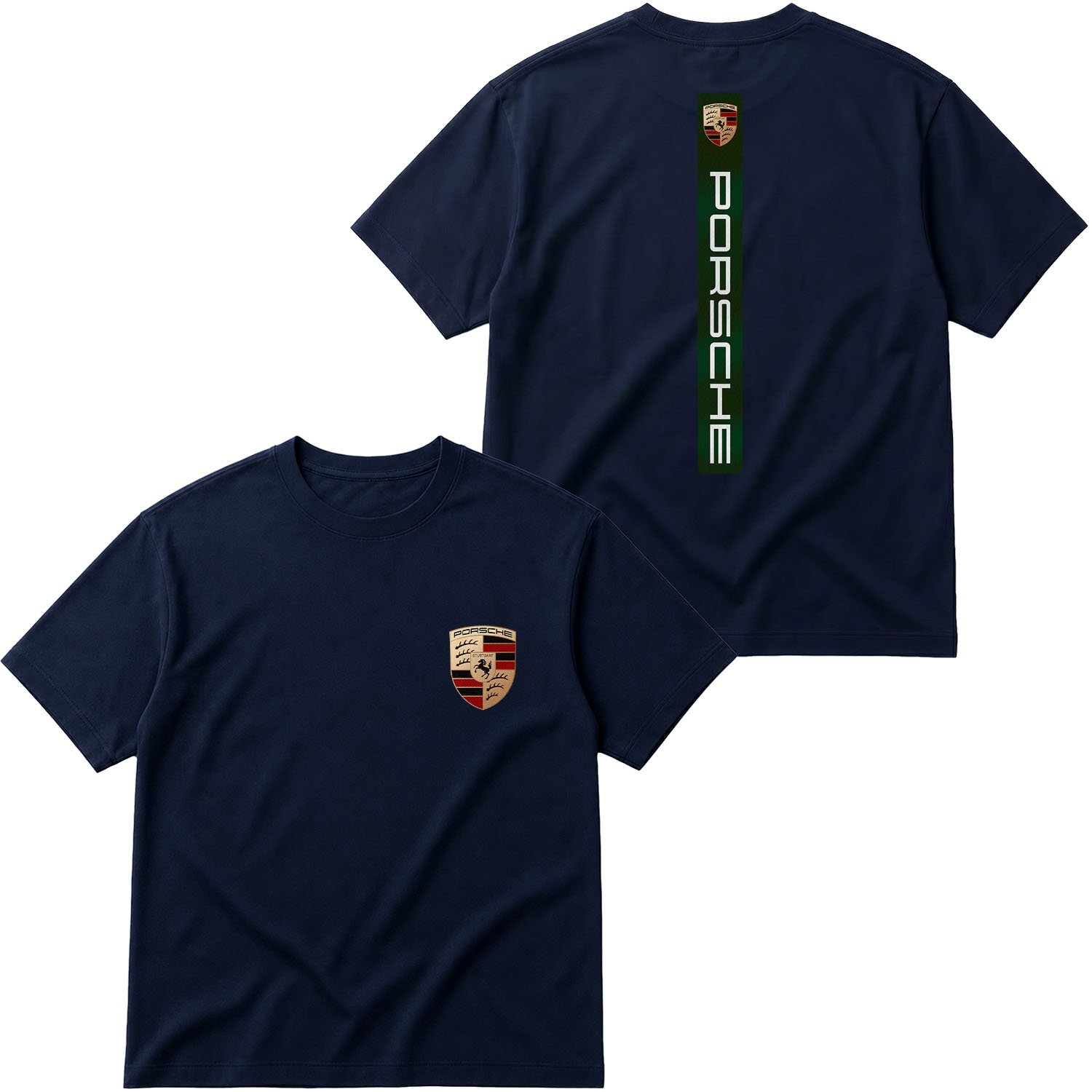 Porsche V Graphic Irish Green Oversize Tişört XL - İndigo Mavisi