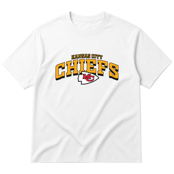 Kansas City Chiefs Arch Oversize Tişört L - Beyaz