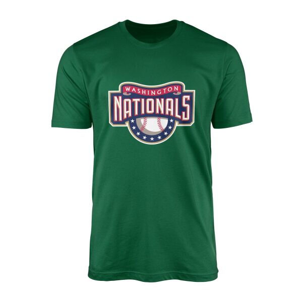 Washington NATIONALS Retro Tişört XL - Nefti Yeşili