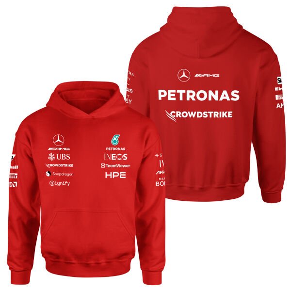 Mercedes AMG Petronas 2026 Teamline Hoodie L - Kırmızı