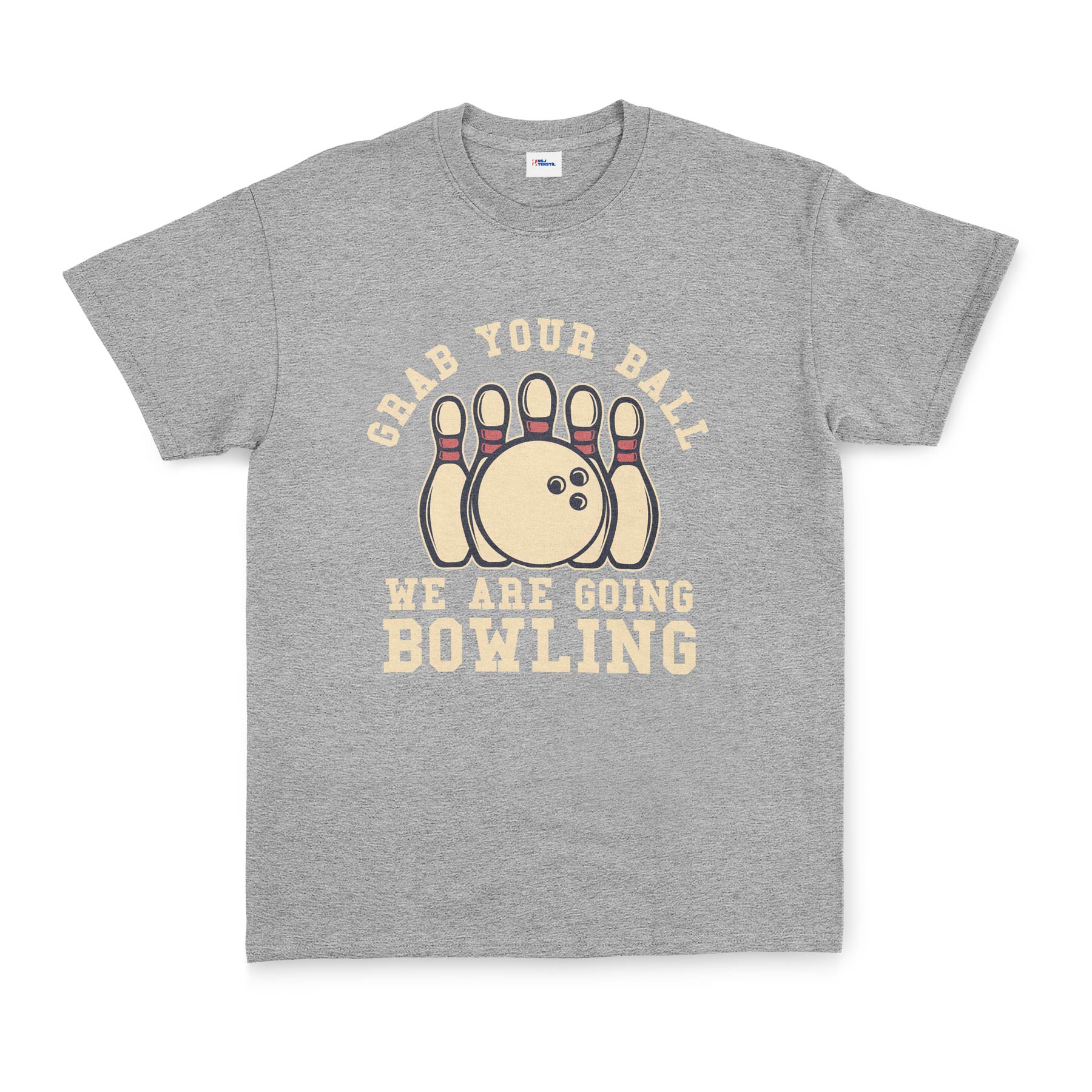 We Are Going Bowling Tişört M - Gri