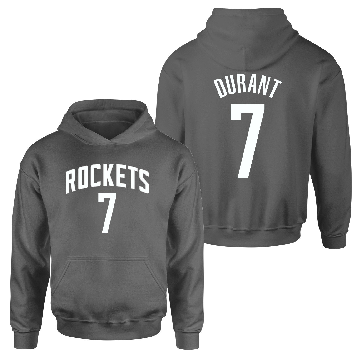 Kevin Durant 7 Rockets Jersey Hoodie L - Füme