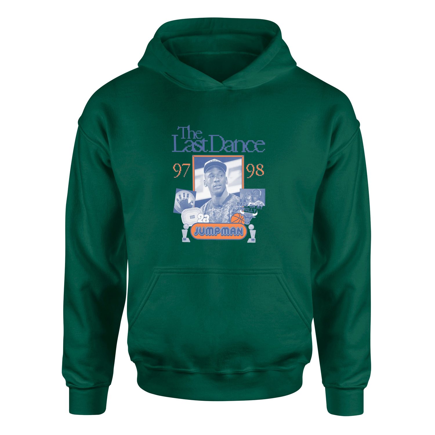 Air Jordan Back On My Bull Pixelated Hoodie XXL - Nefti Yeşili