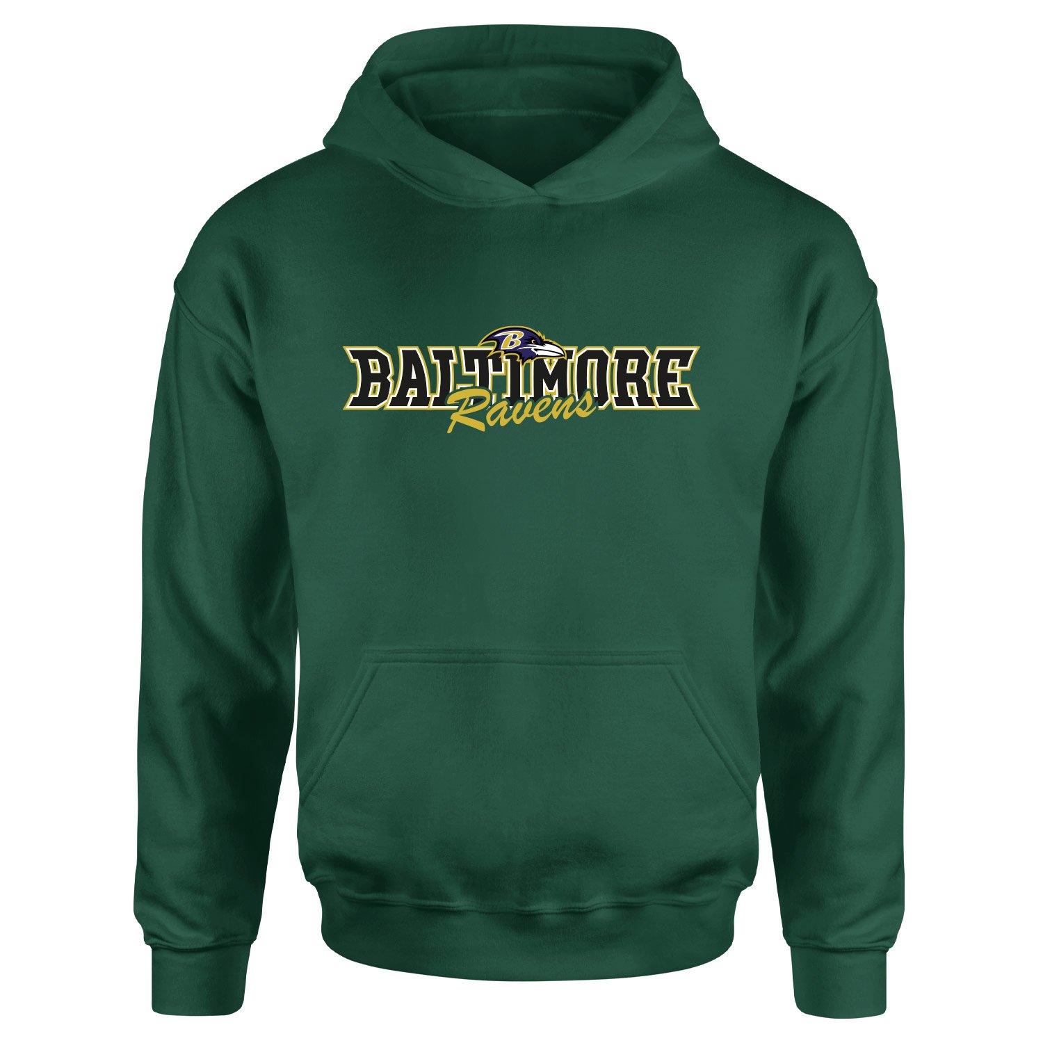 Baltimore Ravens BR Hoodie XL - Nefti Yeşili