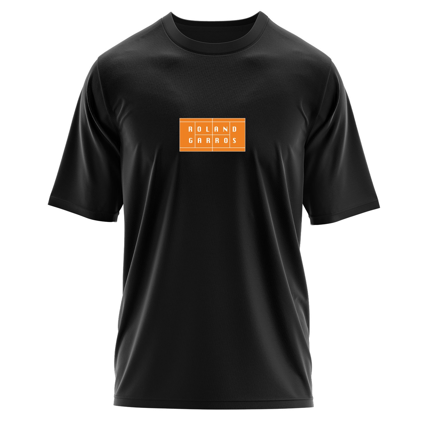 Roland Garros Oversize Tişört L - Siyah