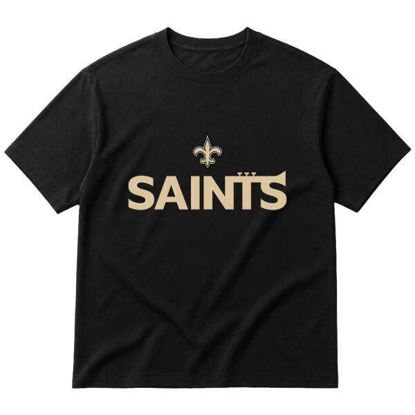 New Orleans Saints Trumpets Oversize Tişört S - Siyah