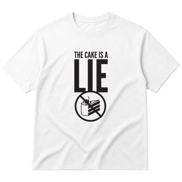 The Cake is A Lie Oversize Tişört