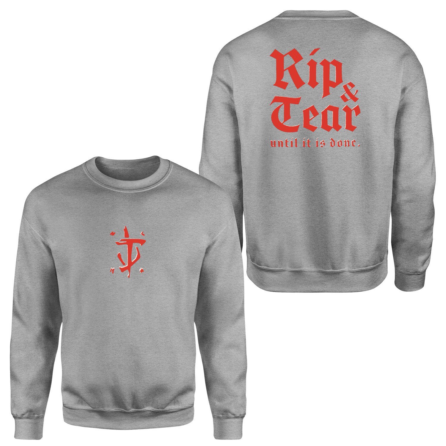 RIP & TEAR | DOOM Sweatshirt L - Gri