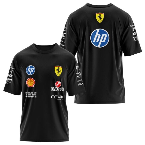 Scuderia Ferrari Teamline 2025 Oversize Tişört S - Siyah | OUTLET