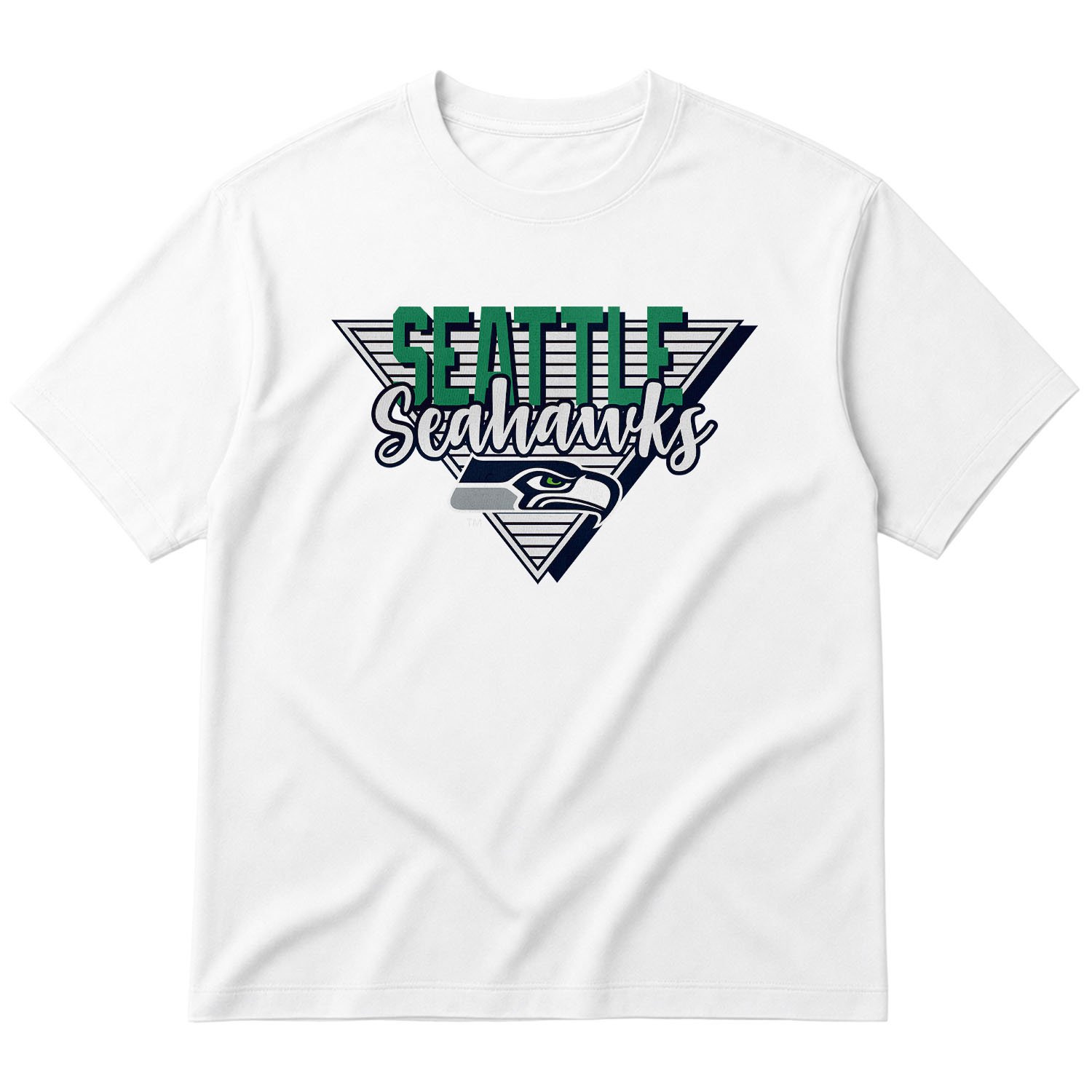 Seattle Seahawks V Oversize Tişört M - Beyaz