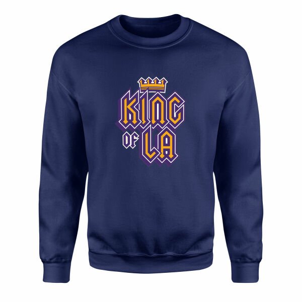 King of LA Sweatshirt XL - İndigo Mavisi