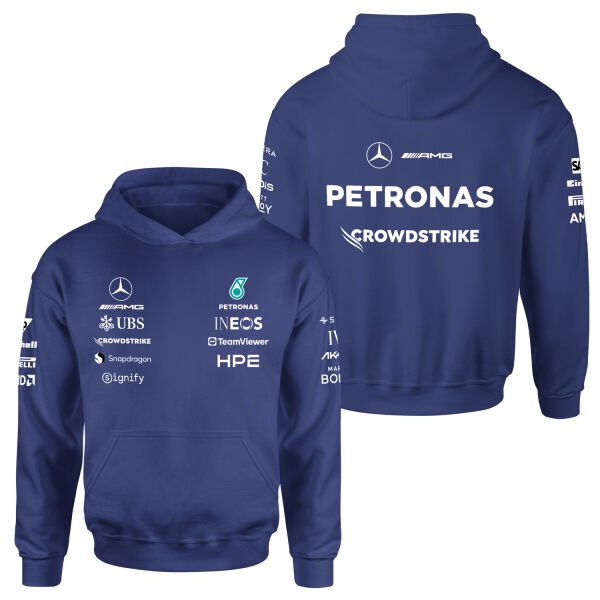 Mercedes AMG Petronas 2026 Teamline Hoodie S - İndigo Mavisi