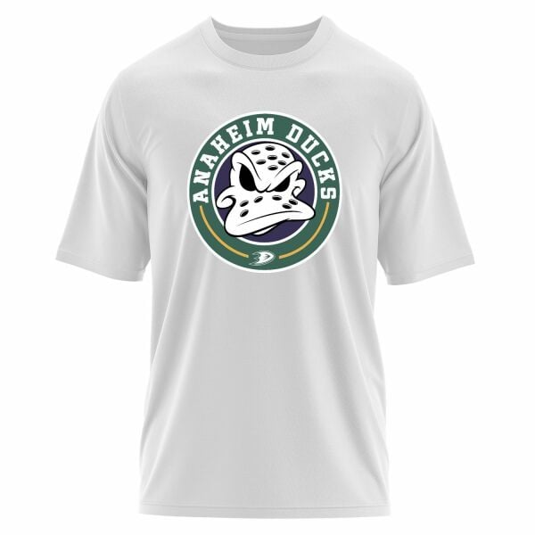 Anaheim Ducks Vintage Oversize Tişört M - Beyaz