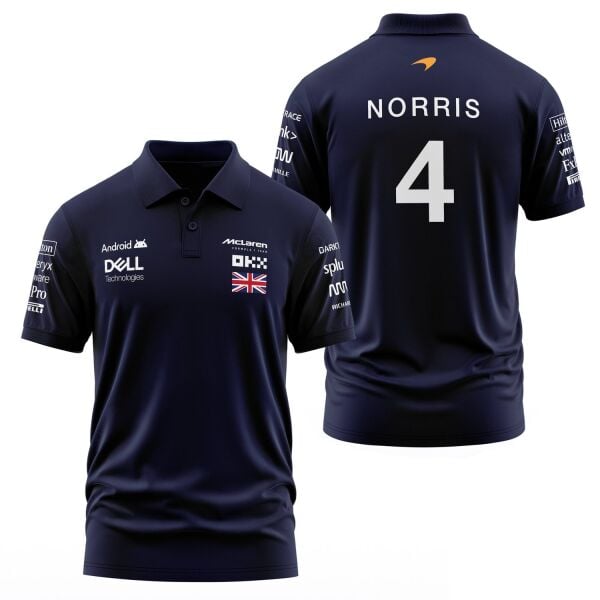 Lando Norris | Driver Edition Polo Tişört M - İndigo Mavisi | OUTLET