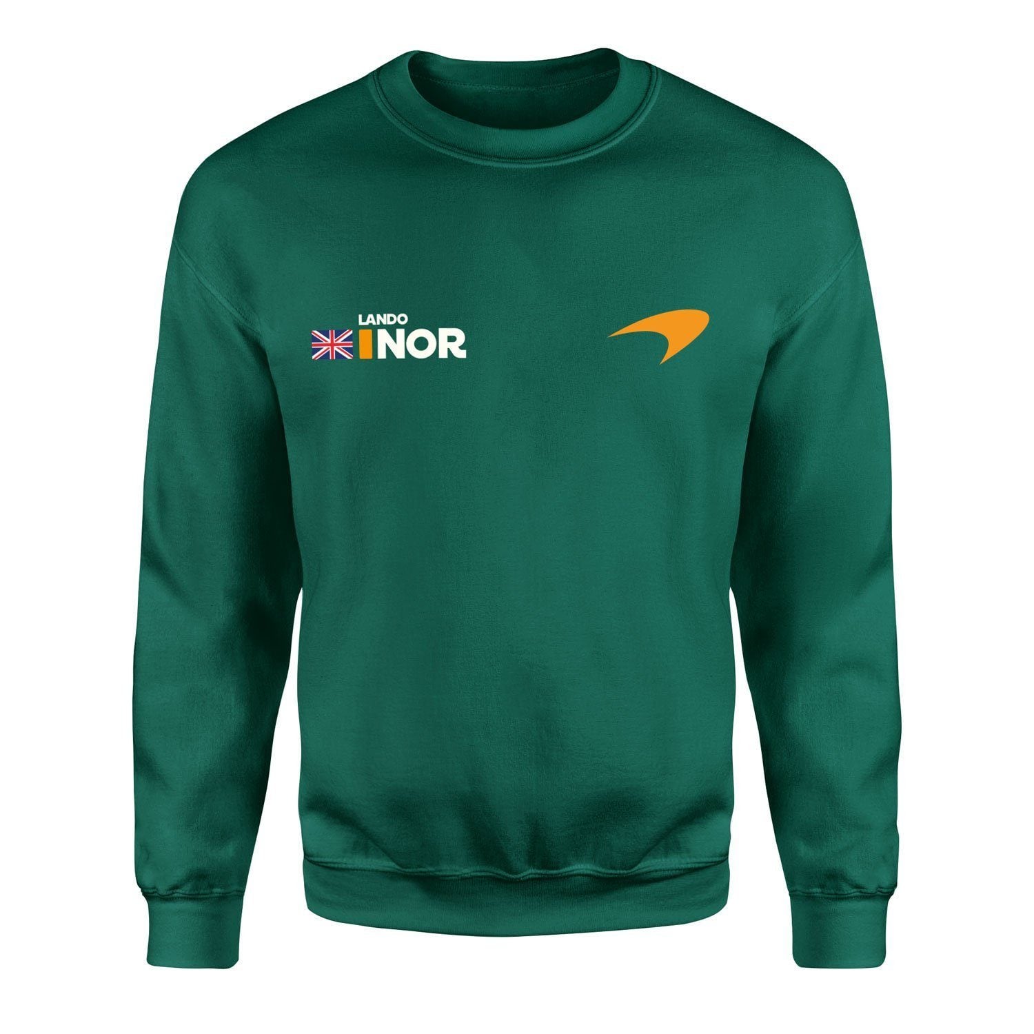 Lando Norris Name Tag McLaren Racing Sweatshirt S - Nefti Yeşili