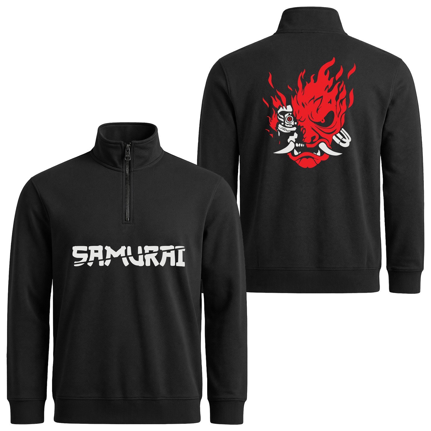 Wake Up, Samurai | CYBERPUNK Yarım Fermuarlı Sweatshirt