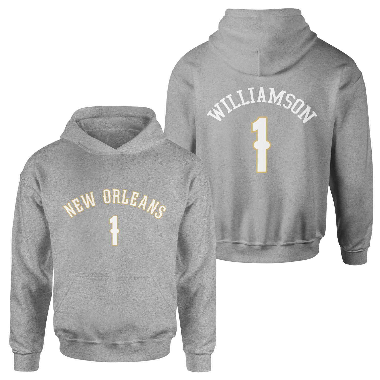 Zion Williamson New Orleans Forma Hoodie XXL - Gri