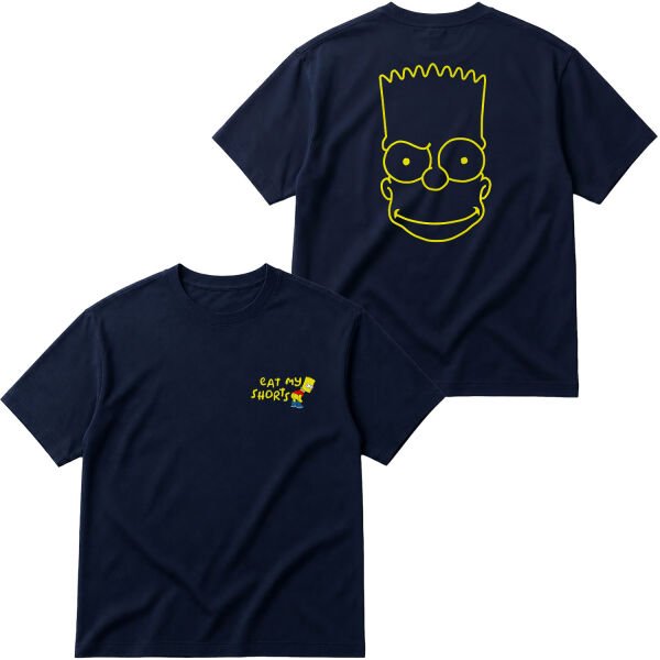 Eat My Shorts Bart Simpson Oversize Tişört S - İndigo Mavisi