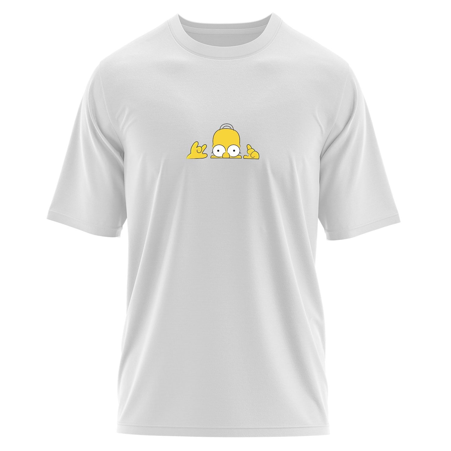 Homer Simpson, Lazy Genius | The Simpsons Oversize Tişört L - Beyaz