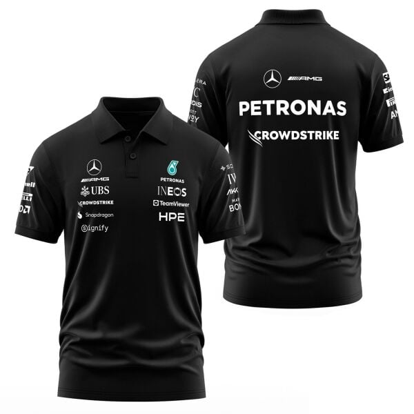 Mercedes AMG Petronas 2026 Teamline Polo Tişört XL - Siyah | OUTLET