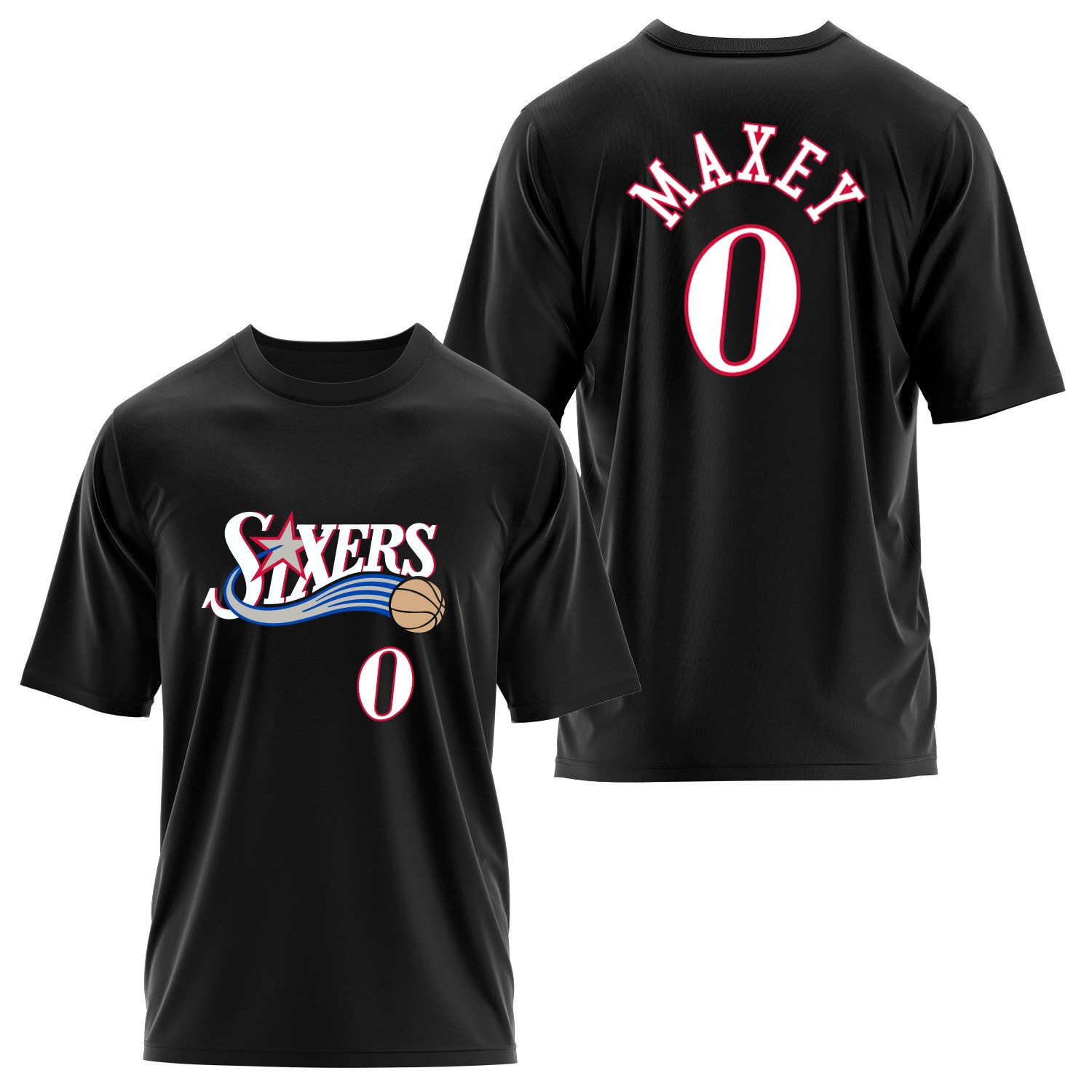 Tyrese Maxey Philadelphia Forma Oversize Tişört L - Siyah