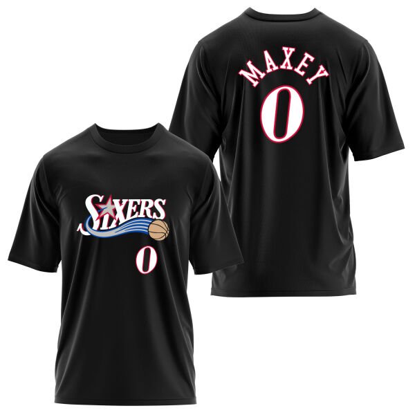 Tyrese Maxey Philadelphia Forma Oversize Tişört L - Siyah