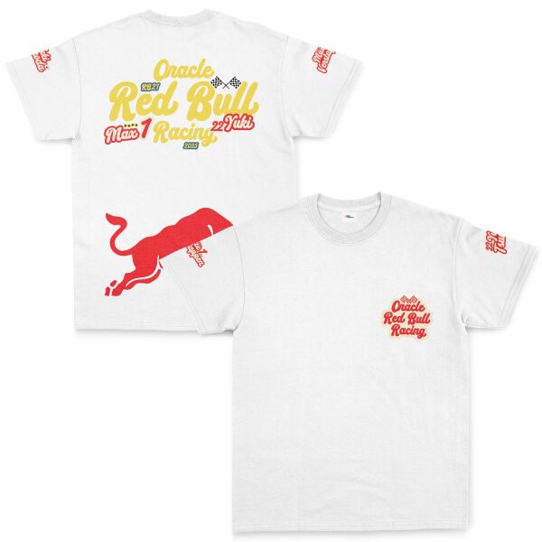 Oracle Red Bull Racing 2025 Max & Yuki Fan Edition Tişört XL - Beyaz