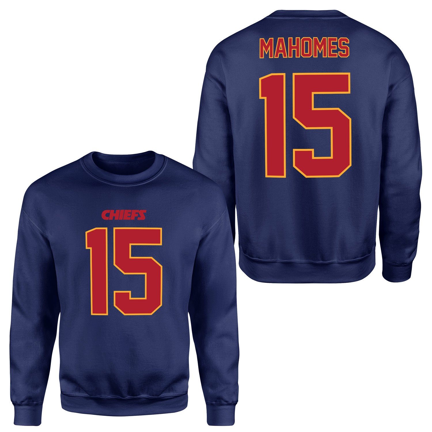 Patrick Mahomes Kansas City Chiefs Forma Sweatshirt S - İndigo Mavisi