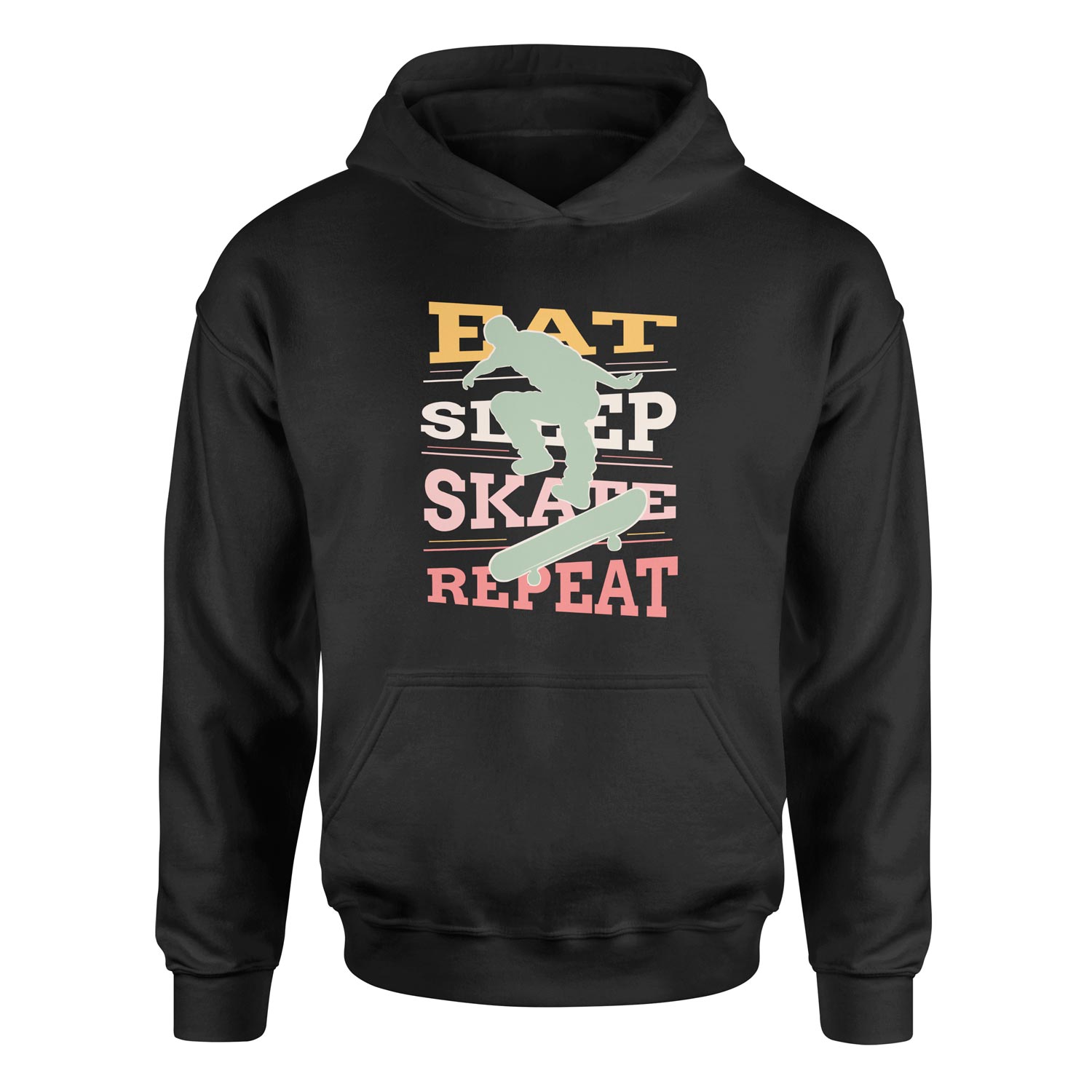 Eat Sleep Skate Repeat Hoodie XL - Siyah